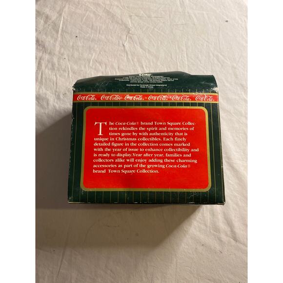 Vintage Coca-Cola Christmas Village Figurine Friends Sharing Coke Holiday - Picture 2 of 3